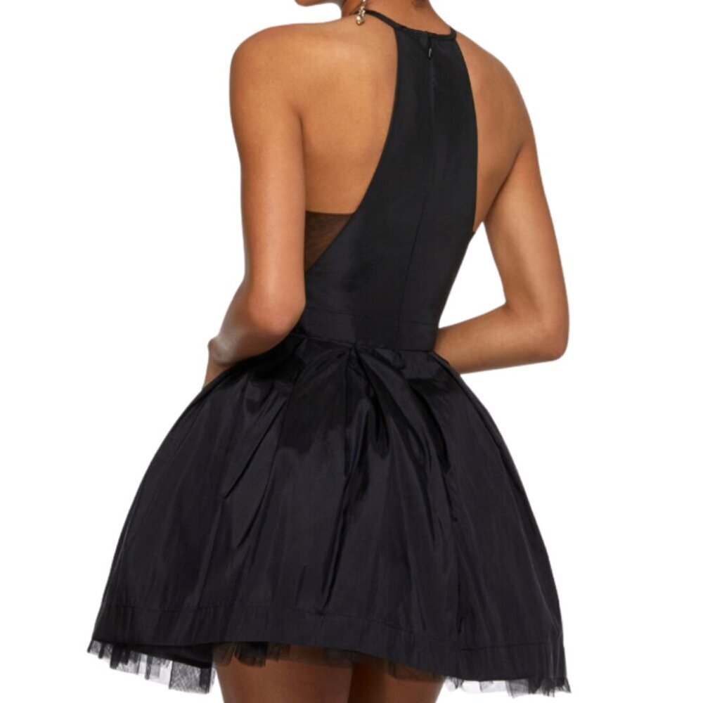 SALE NWT Sherri Hill 53025 Chiffon Homecoming Dress Black Size 12 - Picture 2 of 8